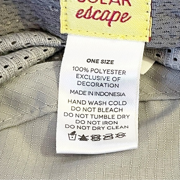 Solar Escape Sun Hat Mens Cooling Bucket Hat Gray Vented Wide Brim Golf Garden - Picture 8 of 8